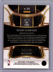 2023-24 Panini Select #325 Noah Clowney Maroon Prizms #/175