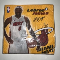 2010 LeBron James Napkins Miami Heat NBA Napkin Pack Of 16 Napkins 2 Ply NEW
