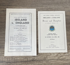 1959 Ireland v England – Irish School programme & Dinner Menu @ Grosvenor Park