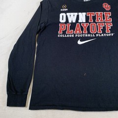Oklahoma Sooner Shirt Mens XL Black Long Sleeve Nike Own The Playoff OU Football