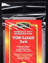 50 Cardboard Gold PERFECT FIT SLEEVES for TOP-LOAD 3×4 20-60pt. – 2mil – NEW