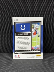 2022 Score D’Vonte Price /499 Red Dots RC #339 Colts