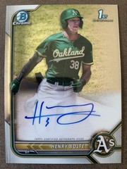 2022 Bowman Draft Henry Bolte 1st Bowman Chrome Auto Athletics CDA-HB