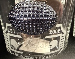 New-Houston Texans NFL Bling Rock Glass Set Of 2, 10 OZ -Football