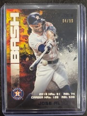 Jose Altuve 2020 Topps Stadium Club Bash & Burn Black Parallel #’d 84 /99 Astros