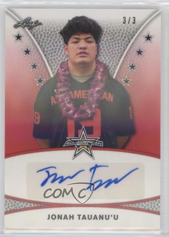 2019 Leaf Metal US Army All-American Bowl 3/3 Jonah Tauanu’u #CS-JT1 Auto 8gd
