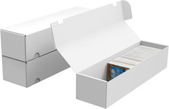 Trading Card Storage Box, 3-Pack 1100 Count White Corrugated Cardboard Bulk Spor
