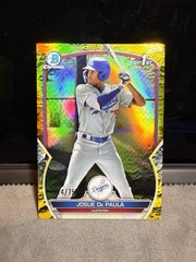 2023 Bowman Chrome 1st Josue De Paula Yellow Lunar Crater Refractor /75 Dodgers