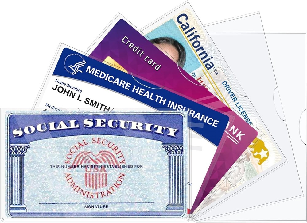 6 Pack Social Security Card Protector Sleeve Waterproof Clear 31M