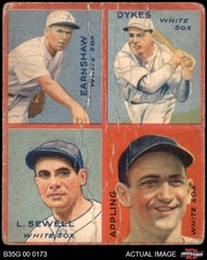 1935 Goudey 4-in-1 George Earnshaw White Sox HALL-OF-FAME 1.5 – FAIR