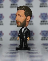 6 cm Football Soccer Star Black Suit Messi Figure Ballon d’Or Award #10
