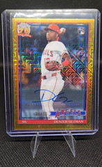 Topps 2025 Chrome Rookie Autographs Gold mojo Denzer Guzman 91C-2 Angels /50