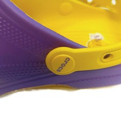 CROCS Mens 6 Womens 8 Slip On Clogs Los Angeles Lakers Sandals Shoes Purple Gold