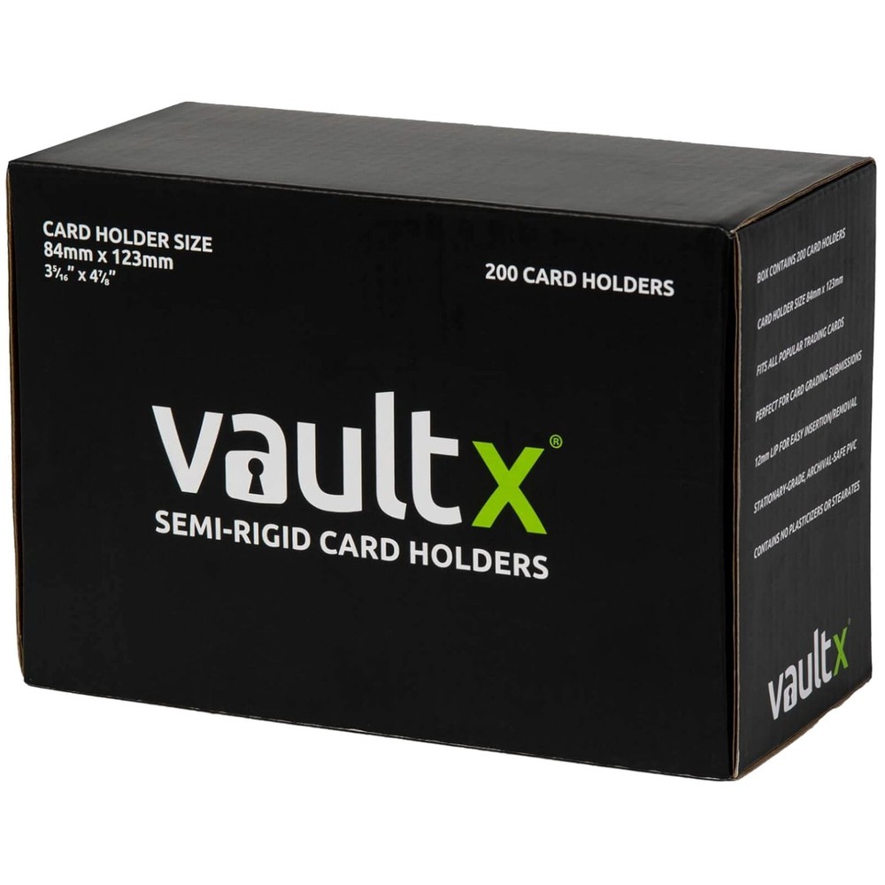 Semi-Rigid Trading Card Holders 200 Pack – Clear Plastic