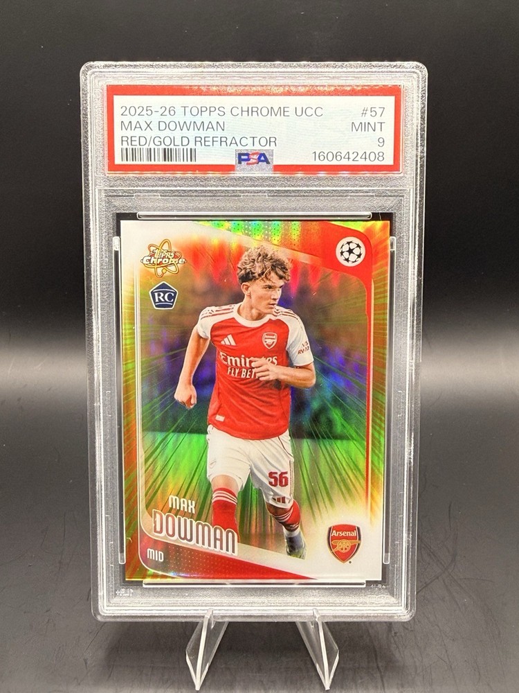 2025 Topps Chrome – Max Dowman Radiating Rookie Case Hit SSP Mint PSA 9 Low Pop!
