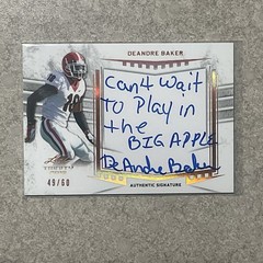 2019 Leaf Deandre Baker “Can’t Wait to play in BIG Apple” INSCRIPTION GEORGIA RC