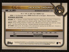 2022 Bowman Baseball #BP-79 Jackson 1st Chourio Prospect Rookie RC Brewers