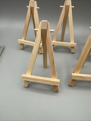Wood made trading Card Holder Stand 5 Inches Lot Of 5 Stands