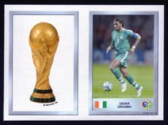 Didier Drogba Trophy – Panini 2006 World Cup Soccer Mini Sticker – Ivory Coast