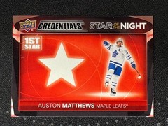 2021-22 Upper Deck Credentials #1S-4 Auston Matthews Star of the Night: 1st Star