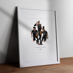 San Antonio Spurs Poster, Wemby, Stephon Castle, Dylan Harper Art Print