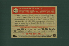 #412 BABE RUTH, Balt. Orioles ~ 2012 NSCC Retro VIP PROMO 1952 Topps style card