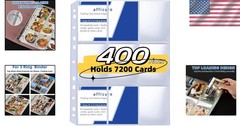 Double-Sided Display 9 Pocket Card Pages – 400 Pack