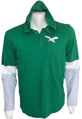 Philadelphia Eagles Green Hoodie w/ White and Gray sleeves Sz L
