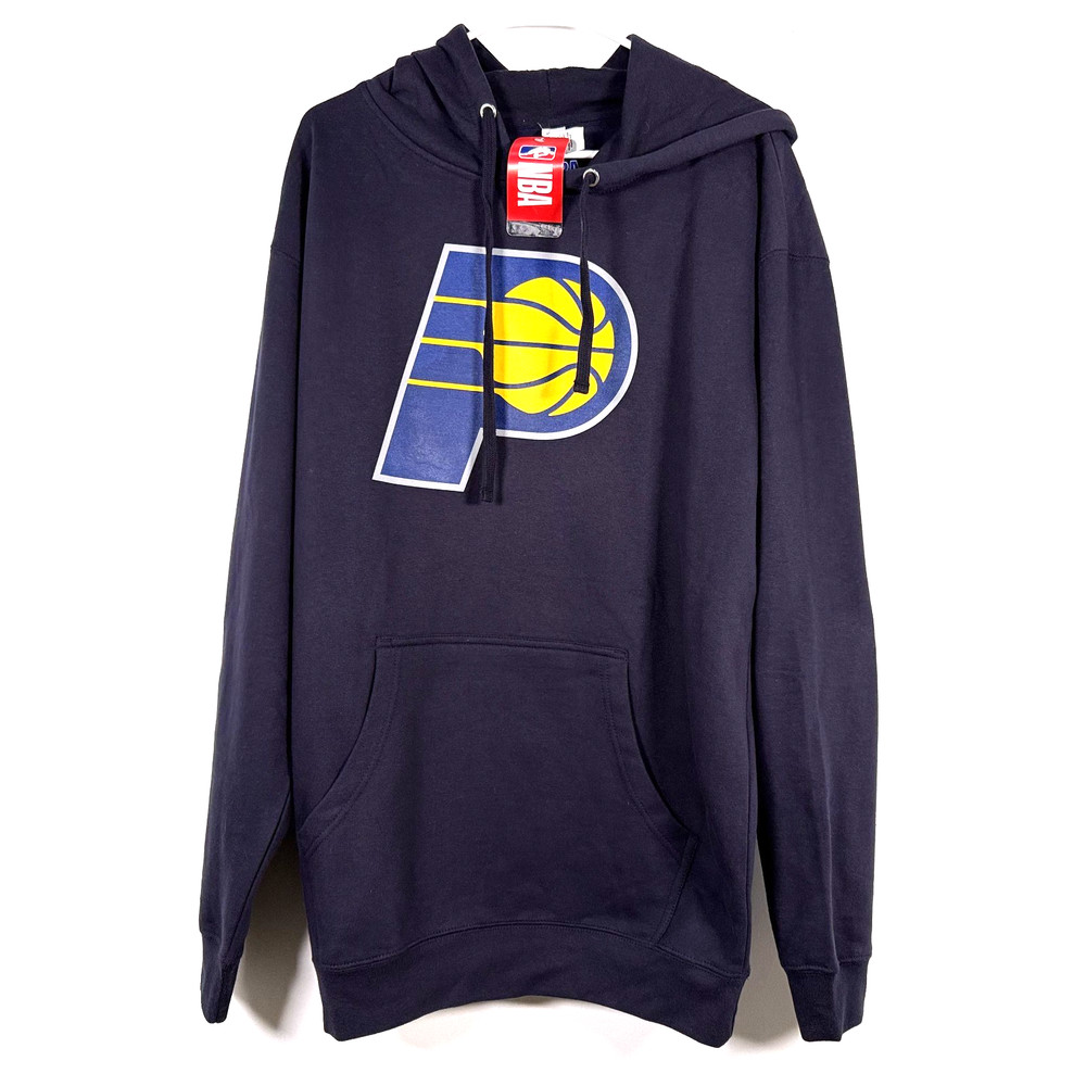 Indiana Pacers NBA Brand Navy Blue Men’s Hoodie Sweatshirt Size Large