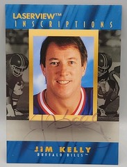 Pinnacle LaserView Inscriptions Jim Kelly Buffalo Bills Autographedl #1949/3100