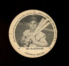 1954 Dixie Lids TED KLUSZEWSKI (Large Size) Cincinnati Reds Velda Ice Cream