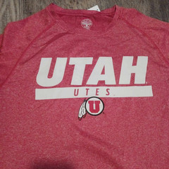 University Of Utah Utes NCAA Graphic T-Shirt Large Red Rivalry Threads 91