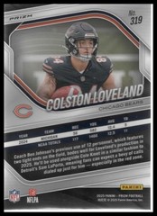 2025 Panini Prizm #319 Colston Loveland Silver