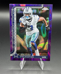 Topps 2025 Chrome George Pickens #80 Dallas Cowboys Purple Parallel /75