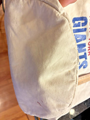 VINTAGE NEW YORK GIANTS CANVAS BAG – EXACT YEAR UNKNOWN – 1960s
