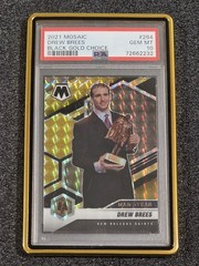 2021 Mosaic Black Gold Choice Prizm Man Of The Year #264 Drew Brees Saints /8