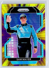 Sam Mayer 2022 Panini Prizm #47 Hyper Prizm Purple and Yellow