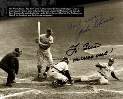 JACKIE ROBINSON 8X10 SIGNED PHOTO PICTURE 1955 WORLD SERIES REPRINT