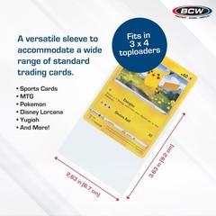 BCW Card Sleeves, 2 5/8 x 3 5/8″ 2 x 3 inches, Clear