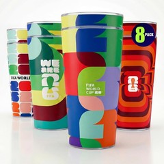 Official FIFA Plastic Tumbler 8 Pk, 24 Oz, Shatterproof,Stackable,World Cup 2026