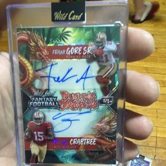 Wild Card Fantasy Football Dueling Dragons Gore Sr./Crabtree Auto 1/1