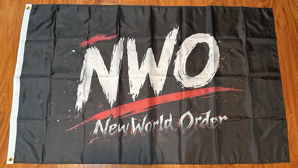 NWO New World Order Wrestling 3×5′ Flag Banner Wrestle Fan Gift Black White Red