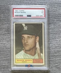 1961 Topps Roger Maris HOF #2 New York Yankees PSA 3 Very Good