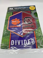 Clemson Tigers SC Gamecocks House Divided Suede Garden Flag 12.5″ x 18″ NCAA