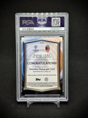 Rafael Leao 2022 Topps Merlin Chrome Orange Refractor Auto /25 SSP PSA 9 Mint
