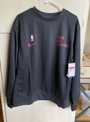 Miami Heat Nike NBA Basketball Black Crewneck Sweatshirt L $75