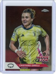 2024-25 TOPPS CHROME UEFA WOMEN’S UWCL ORANGE INSIDE LOOK CRISTIANA GIRELLI /25