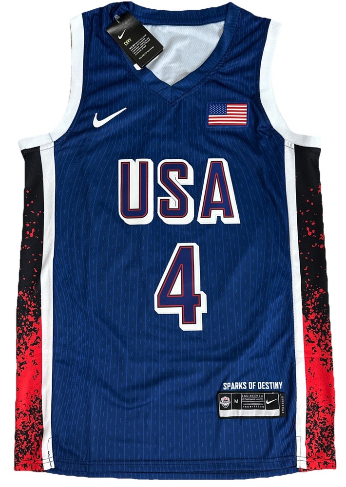 Steph Curry USA Olympics 2024 Jersey New Stitched Golden State Warriors Medium M