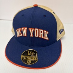 New Era New York Knicks 59FIFTY Blue Orange White MLB Baseball Cap 7 1/8 2000’s