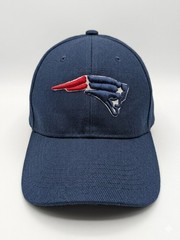 New England Patriots Hat Navy Blue Hook and Loop Strapback NFL Fan Cap OSFA